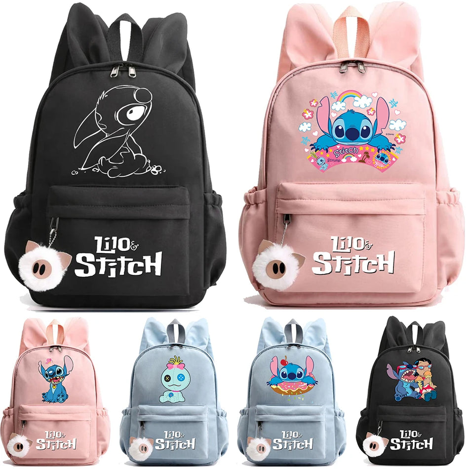 Hot Toys Lilo Stitch Backpack for Girl Boy Student Teenager Children Rucksack Casual Women Cute Disney School Bags Kids Birthday Gift Toy - Cyprus