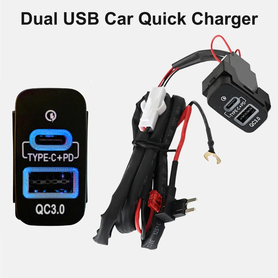 Car Charger Socket Type-C PD 36W For Mitsubishi Outlander Lancer EX by InterCyprus Trading Ltd