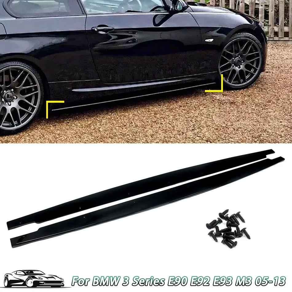 Extensiones de faldones laterales estilo MP para BMW Serie 3 E90 E92 E93