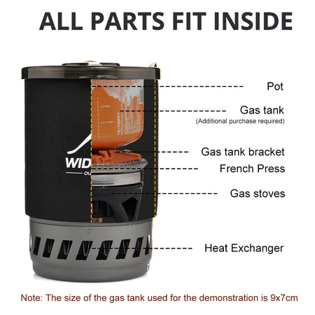 Widesea Outdoor Cooking System with Coffee Pot and Gas Stove