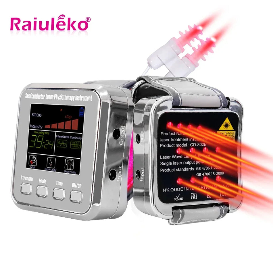 Ρολόι καρπού με θεραπεία λέιζερ 650nm για τη θεραπεία της υπέρτασης