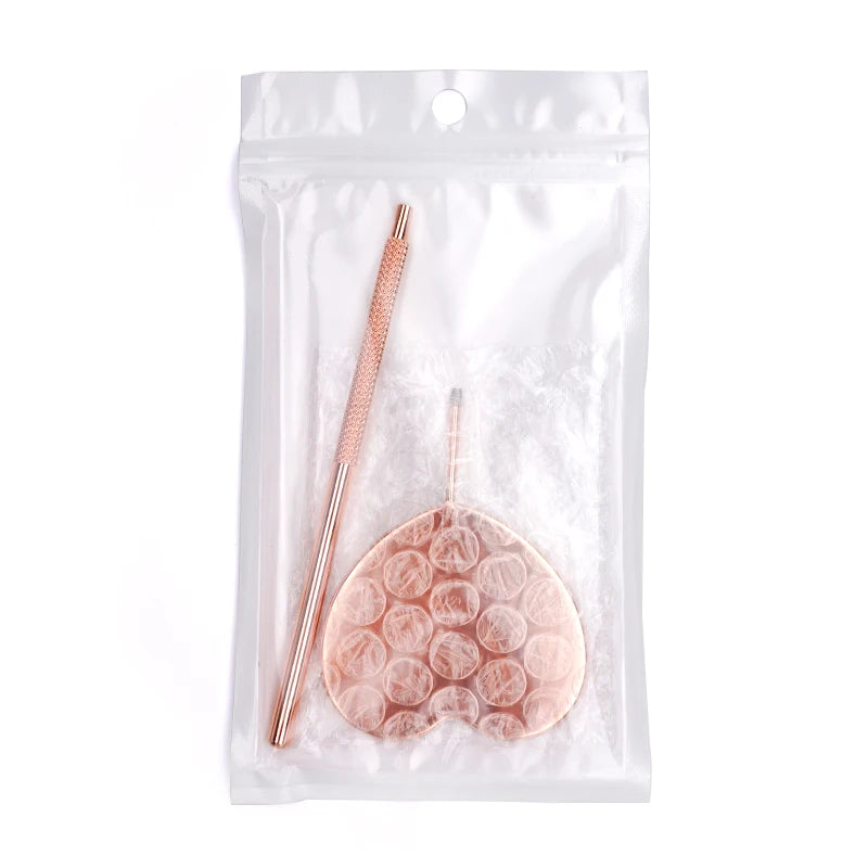 Heart-Shaped Stainless Steel Eyelash Extensions Mirror by FUNMIX