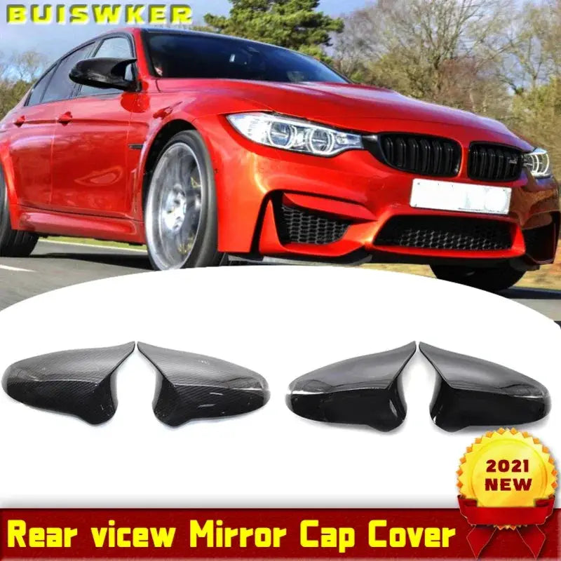 For BMW F80 F82 M4 LHD 2015 - 2018 2PCS Carbon Fiber Car Rear View Side Mirror Cover Caps Shell Protective cover by InterCyprus Trading Ltd