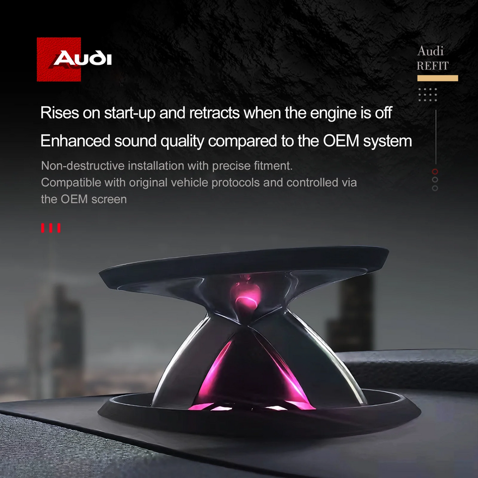 Audi Q8 Lumină Ambientă Retractabilă pentru Tweeter, Plug and Play