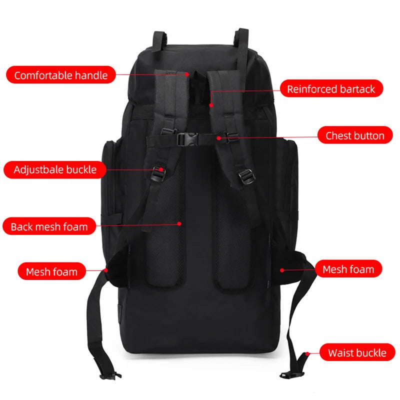 130L Hiking Camping Backpack &ndash; Ultra Durable Waterproof