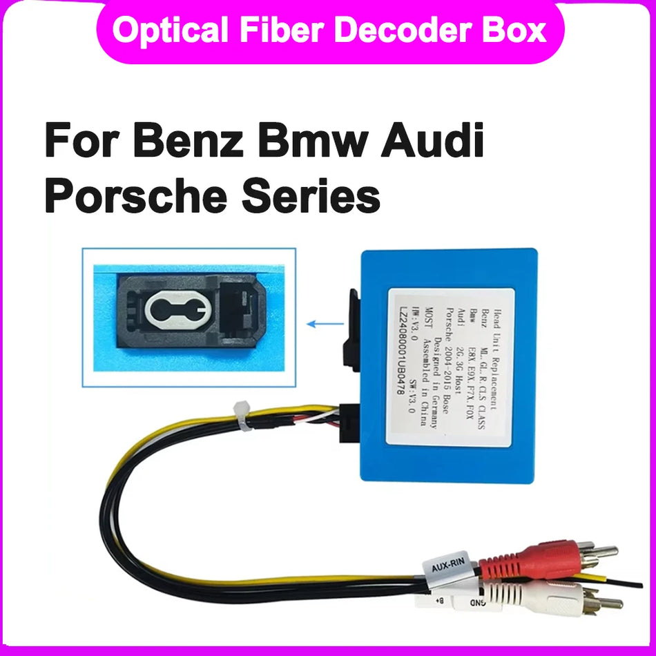 Decodor de fibră optică pentru stereo auto Mercedes-Benz ML R Series, cu cupru placat cu aur