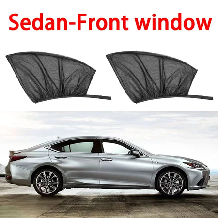 NoEnName_Null 2PCS Mesh Car Sun Shade - UV Protection for Sedan/SUV sedan-front window