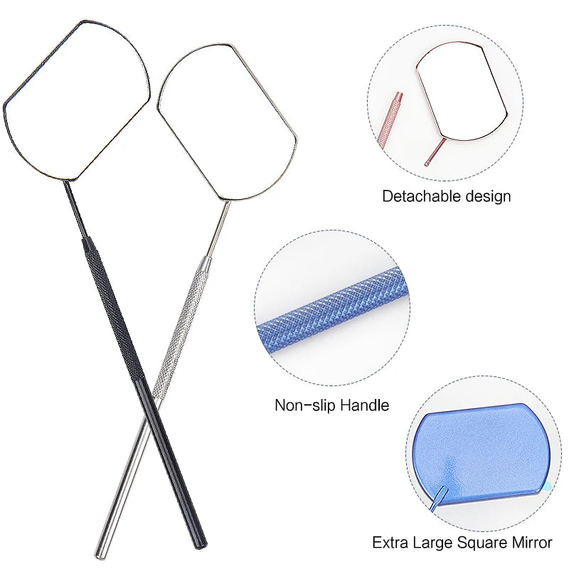 Stainless Steel Eyelash Checking Mirror for Precision Lash Lifting and Extensions