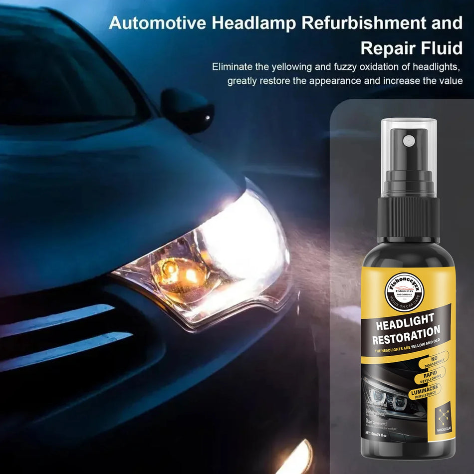 Headlight Coating Spray for Cars, UV Resistant, Long Lasting Restorer