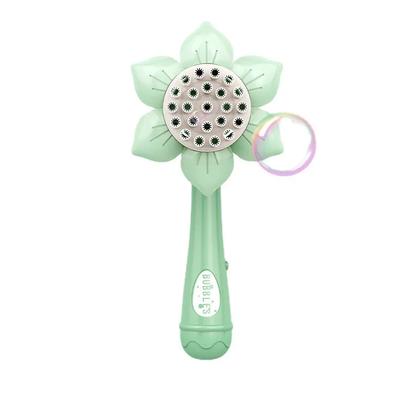 Sunflower Bubble Wand - 23 Hole Bubble Maker For Kids green