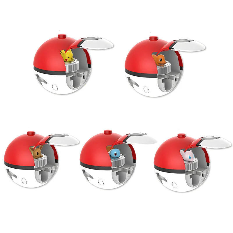 Spinning Top Ball Toy Action Figure - Pikachu, Charmander, Squirtle, Mew, Eevee