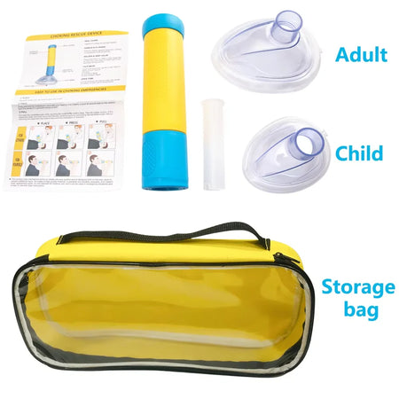First Aid Kit Choking Device &ndash; Dual Size Rescue For Ages Yellow Bag Kit