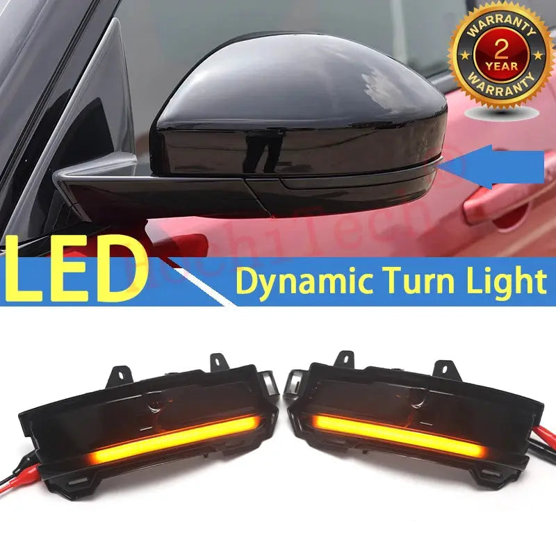 For Land Rover Discovery L550 Range Evoque L538 L560 2x Dynamic Blinker LED Turn Signal Light Indicator Side Mirror Lamp by InterCyprus Trading Ltd