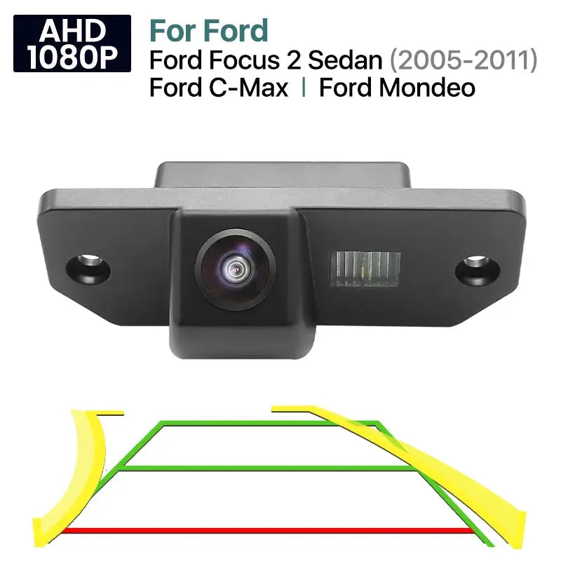 AHD 1080P Dynamic Trajectory Line Car License Plate Light Rear View Camera For Ford Focus 2 Sedan 2005-2011 C-Max by InterCyprus Trading Ltd