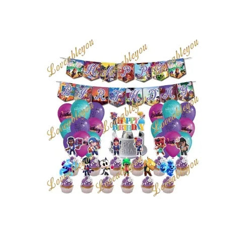 MINISO Shooting Game Birthday Party Decoration Set HY-B / As Pictures