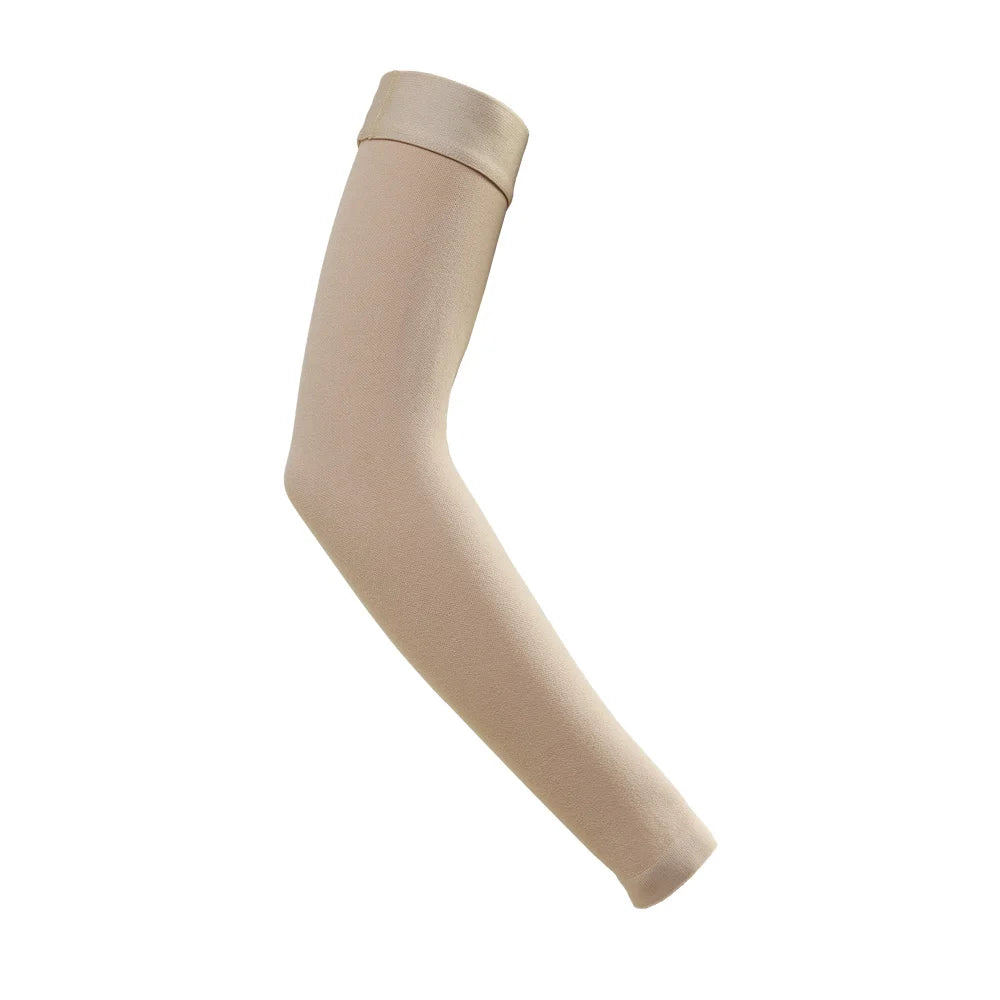 Lymphedema Compression Arm Sleeve &ndash; Effective Elbow and Palm Support Beige / M