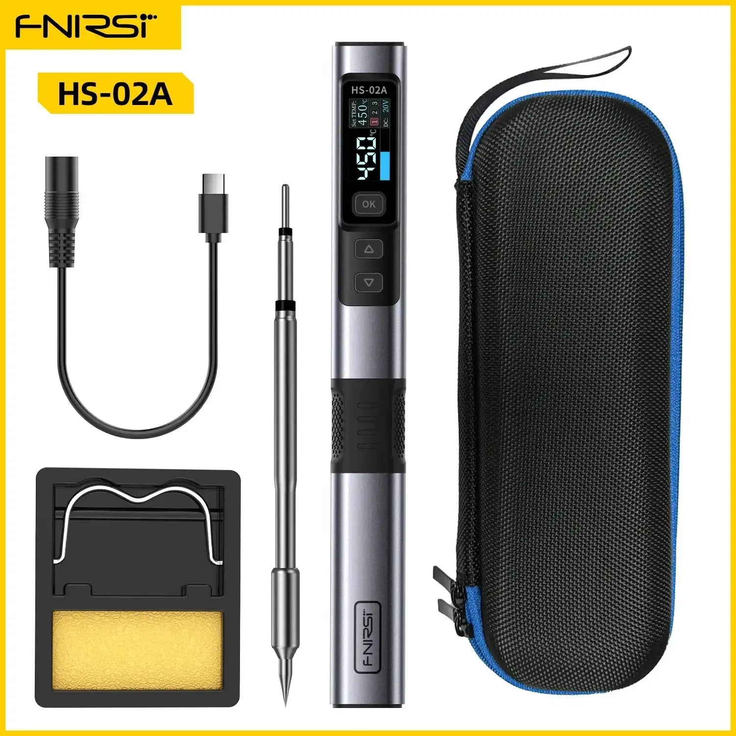 Reworking Files HS-02 Soldering Iron 24V DC 100-450℃ Adjustable Temperature 100W PD for ...