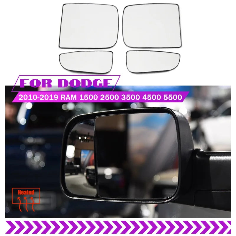 Apsildāms aizmugurējais spogulis stikls For Dodge Ram 1500 5500