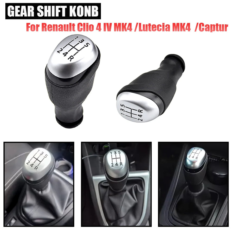 5 Speed Manual Gear Shift Knob For Renault Clio 4 MK4 Captur