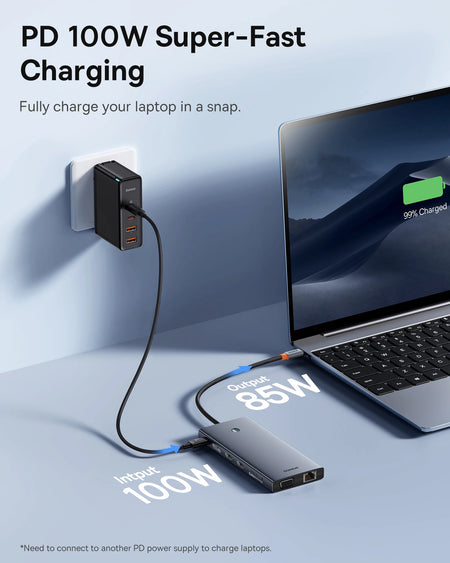 Baseus 13-in-1 Type C Hub with Dual HDMI, 8K Support and PD 100W Fast Charging