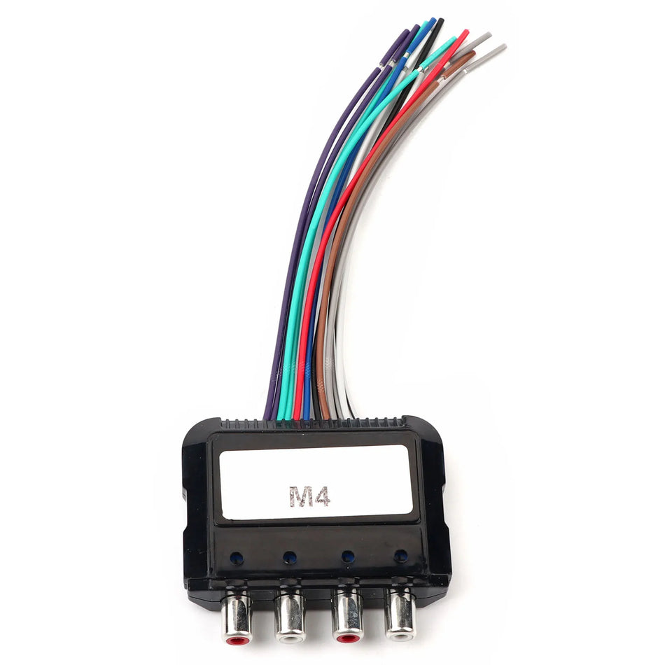 Automobilinis subwooferis 4-kanalinis aukšto į žemą garso konverteris su stiprintuvo valdymo laidu