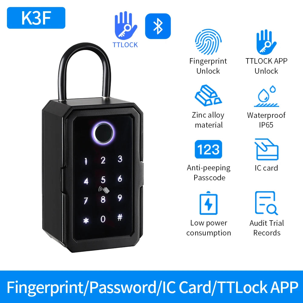 Waterproof Key Safe TTlock Tuya &ndash; Remote App Unlock KB3F-TTLOCK
