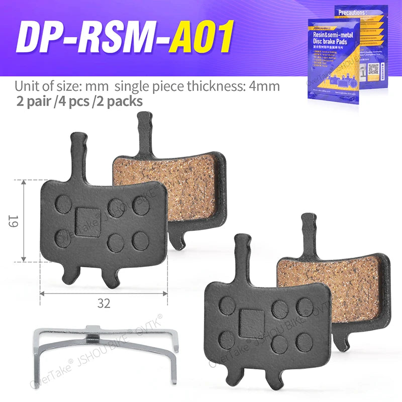 AVID BB7 Juicy Compatible Resin Disc Brake Pads &ndash; Durable RSM-A01-2PAIRS