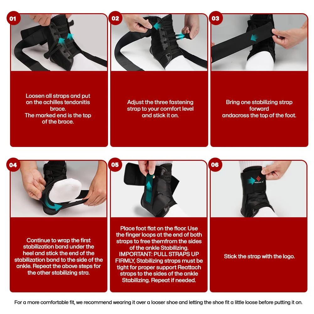 Ankle Brace Support for Sprained Ankle Wrap, Plantar Fasciitis Relief and Achilles Tendonitis Wrap, Foot Brace Ankle Stabilizer