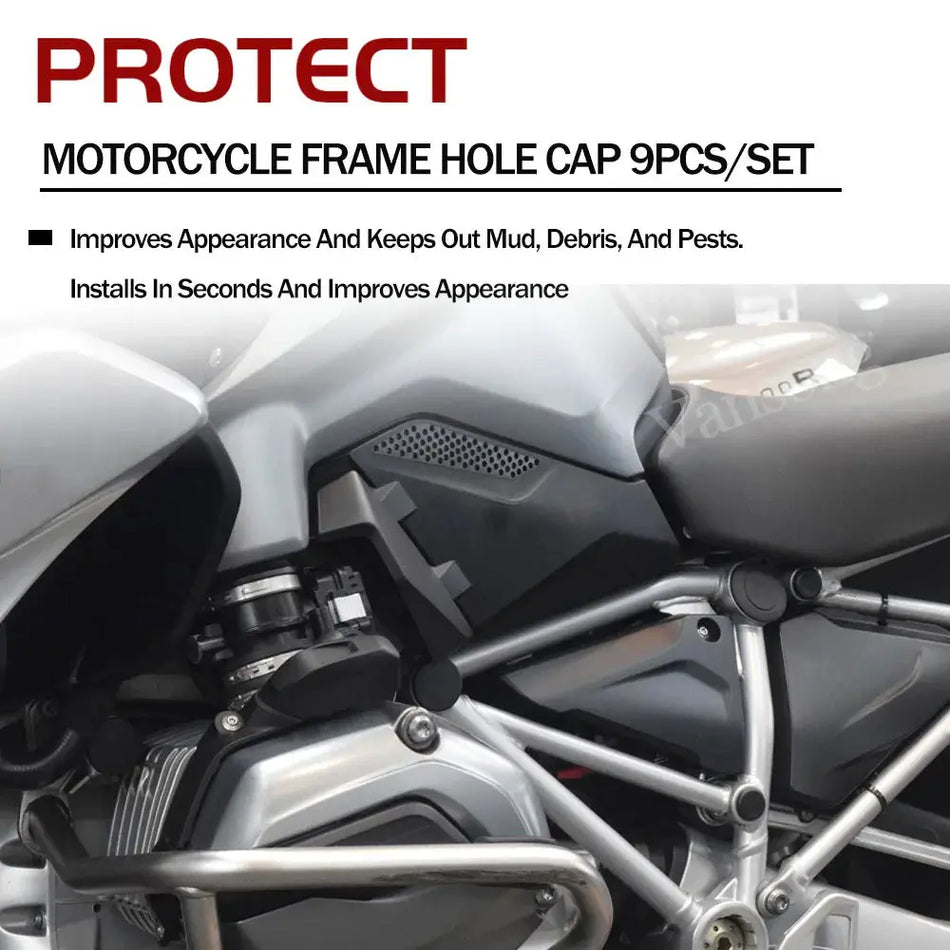 R1200GS R1250GS ADV Motorcycle Frame Hole Cover Caps Plug Set For BMW R1250 R1200 GS Adventure GS1200 GS1250 LC 2013-2020 2021 by InterCyprus Trading Ltd