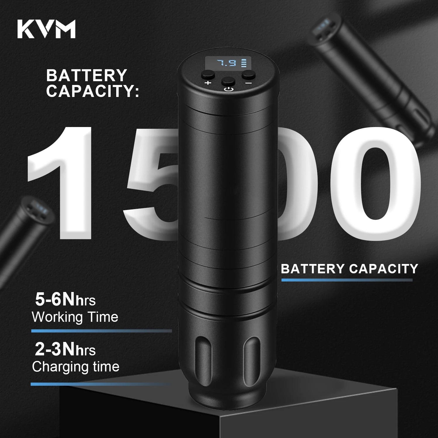 KVM Wireless Tattoo Machine &ndash; Portable 1500mAh Battery