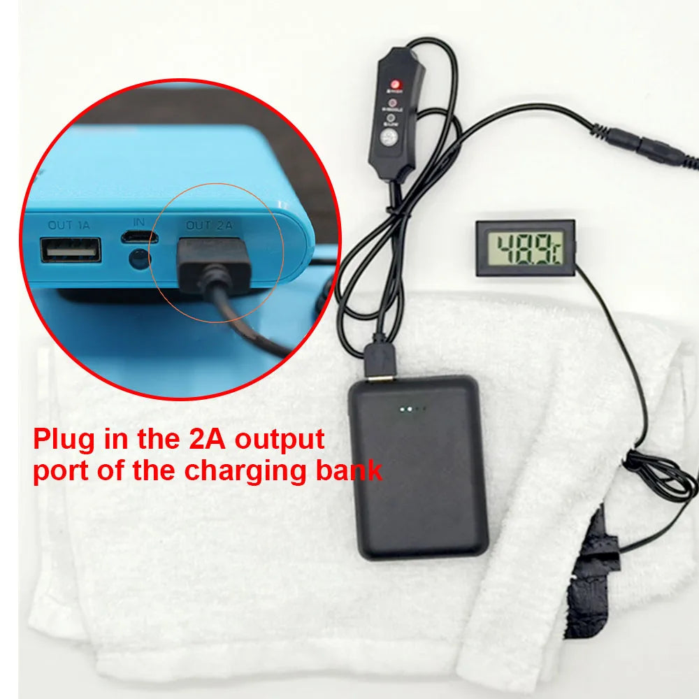 USB Heating Pad Reptile Heat Mat &ndash; Adjustable Temperature