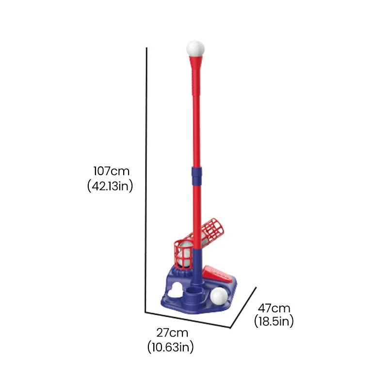 3In1 Kids Baseball Toy Set &ndash; Auto Launcher With Height Adjust