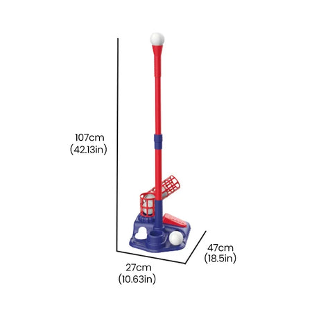 3In1 Kids Baseball Toy Set &ndash; Auto Launcher With Height Adjust