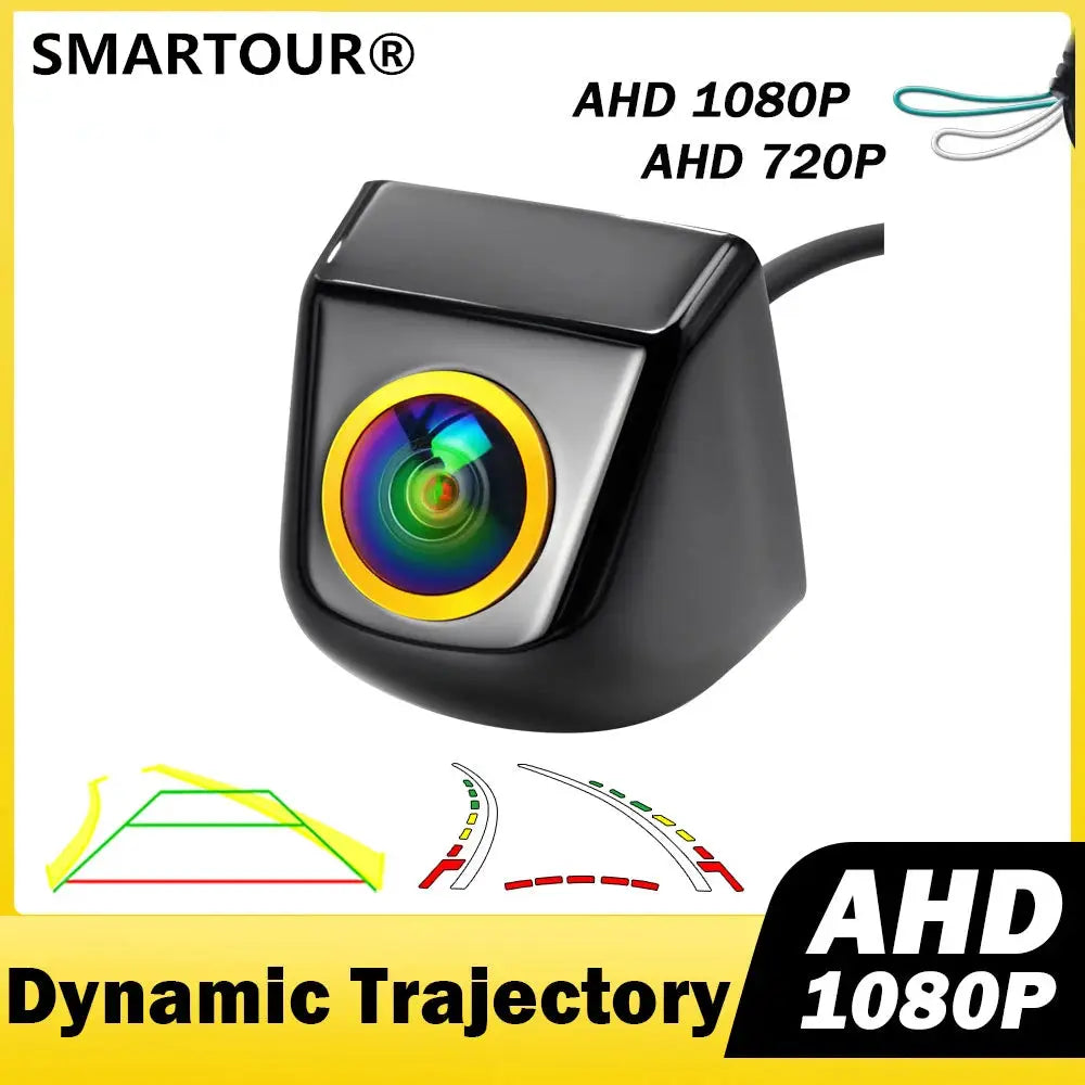 SMARTOUR 4K 1080P AHD Dynamic Trajectory Vehicle Rear View Camera Vehicle Parking Reverse Fisheye Lens Plug and Play Universal by InterCyprus Trading Ltd