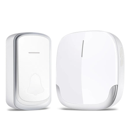 Wireless Doorbell Self Powered &ndash; Weatherproof Outdoor Use WHITE / EU