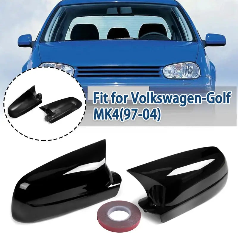 Black Side Wing Mirror Caps For VW Golf 4 Mk4 Gti Passat B5 by InterCyprus Trading Ltd