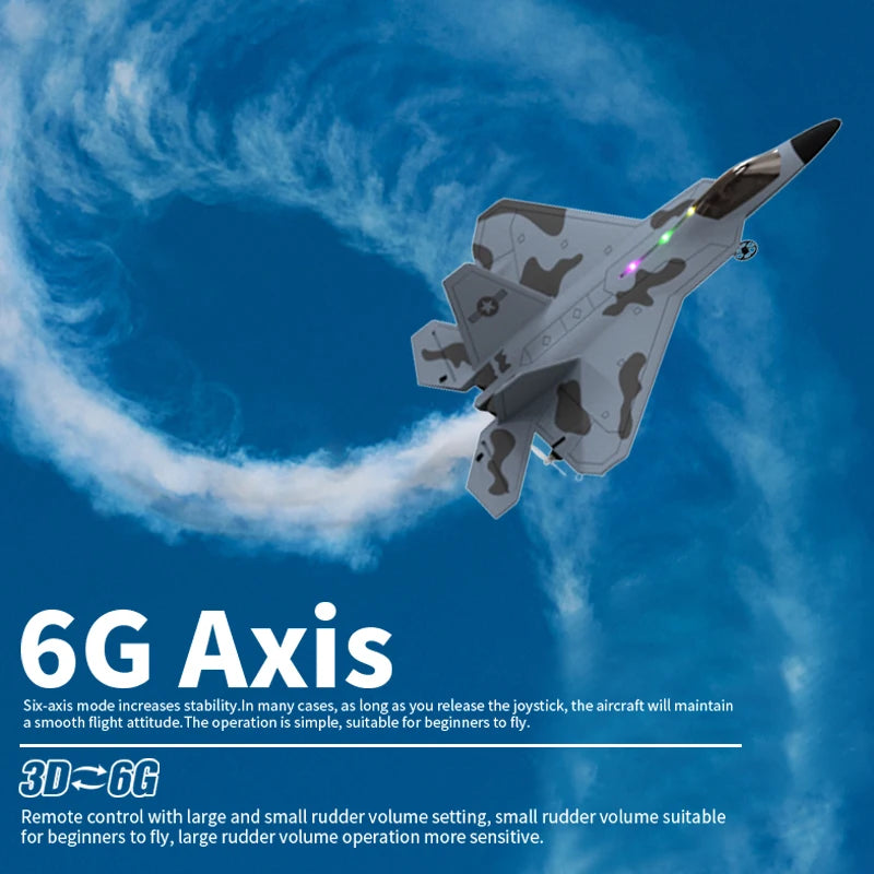 F22S 2.4G 4CH RC Airplane with Gyroscope and LED Light - WLtoys A180 Upgrade