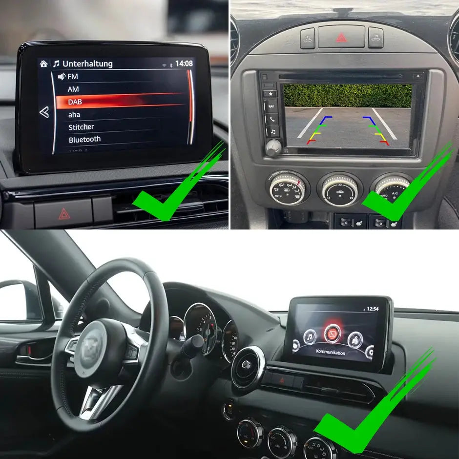 For Mazda MX5 ND Roadster 2015-2023 Factory OEM Unit GreenYi HD Car Rear View Reversing Parking Camera Backup Plug&Play Cable by InterCyprus Trading Ltd
