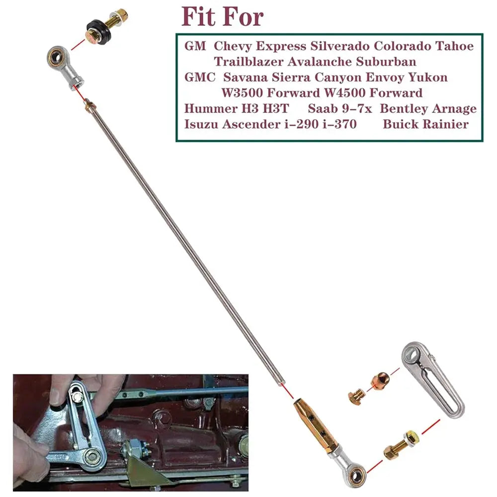 ACA-1800 Adjustable Column Shift Linkage Kit for GM TH-200, 200-4R, TH-350, TH-400, 4L60, 4L60E, 4L80E & 700-R4 Transmission by InterCyprus Trading Ltd