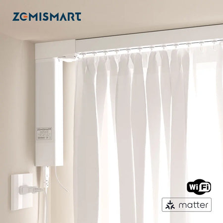 Zemismart Matter WiFi Smart Curtain Motor with Voice Control With UK plug / CHINA / 7.1m(279.5inch)