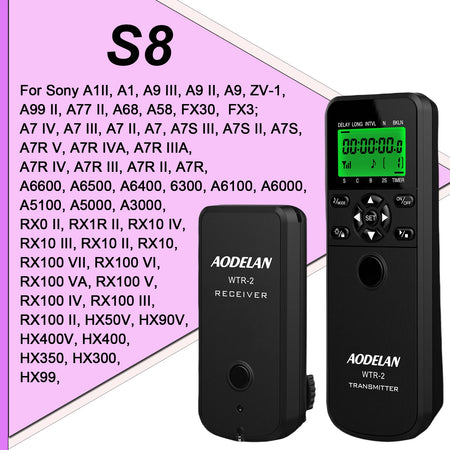 Wireless Camera Timer Remote for DSLR - AODELAN WTR-2 S8 / China