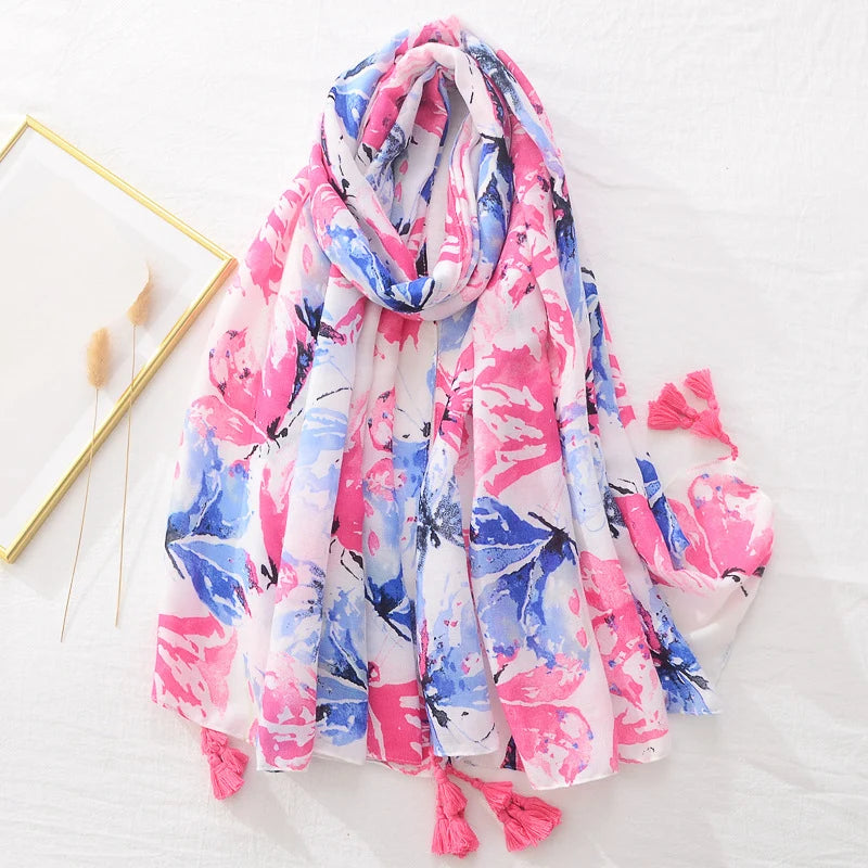 Floral Brand Scarf &ndash; Elegant Fashion Accessory for Women C1062