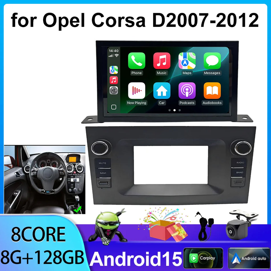 7-calowy radioodtwarzacz Android do Opla Corsy D 2007-2012 z nawigacją CarPlay i Bluetooth