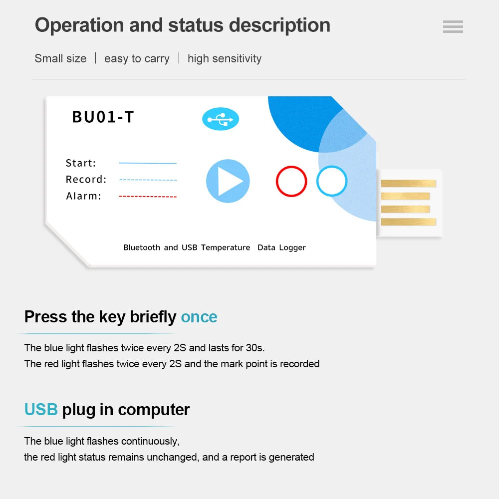 JUANJUAN USB Data Logger &ndash; Bluetooth Temperature Monitoring