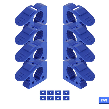 Shovel Mount For Roof Rack &ndash; Rubber Clamp Mounting Kit 8pcs  Blue