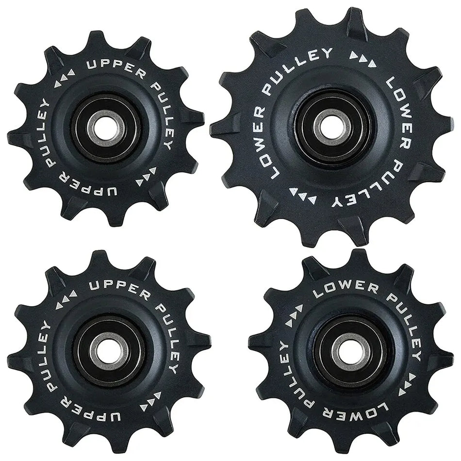 TRiPEAK 12T+12T Oversized Ceramic Steel Bearing Jockey Wheel Pulley Set &ndash; Durable High-Speed Performance for 10/11 Speed Gravel Rear Derailleur