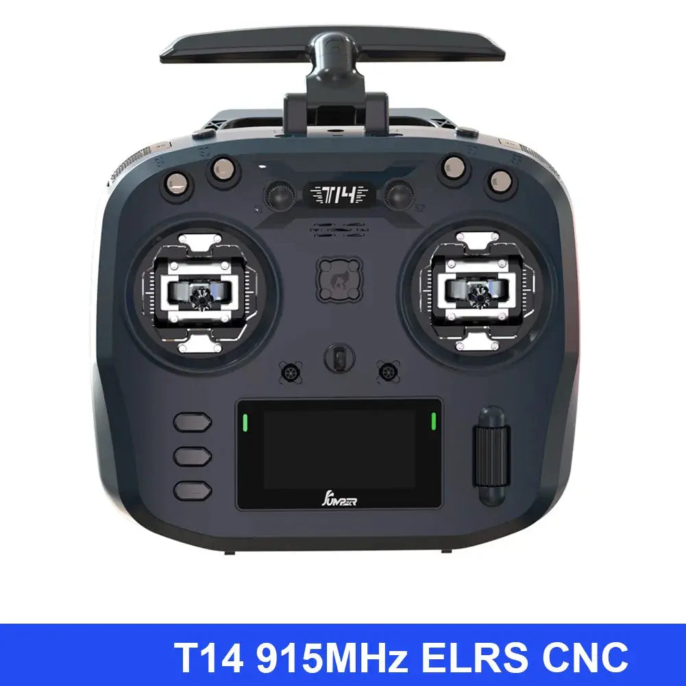 Jumper T14 2.4Ghz/915Mhz 1W ELRS Remote Control CNC Hall Sensor Gimbals Bi-directional Foldable Antenna OLED Display FPV Drone by InterCyprus Trading Ltd