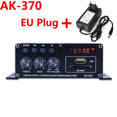 Woopker 2.0 HIFI Bluetooth Amplifier for Home &amp; Car Audio AK-370 With EU Plug