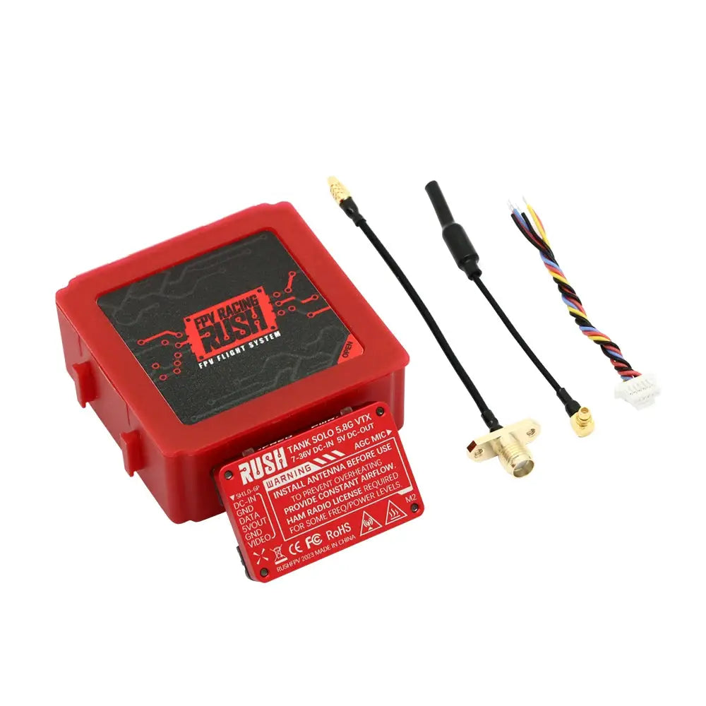 RUSH Solo Tank 5.8G VTX Video Transmitter CNC Shell 1.6W High Power Built-in Microphone Heat Dissipation Structure For RC FPV by InterCyprus Trading Ltd