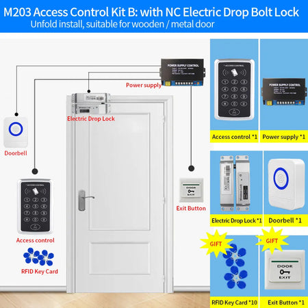 M203 RFID Access Control Kit &ndash; Fast 5S Unlock With RFID M203 Kit-B